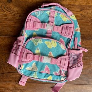 BNWT Pottery Barn Rainbow Butterfly Glitter, Mini Mackenzie Backpack.